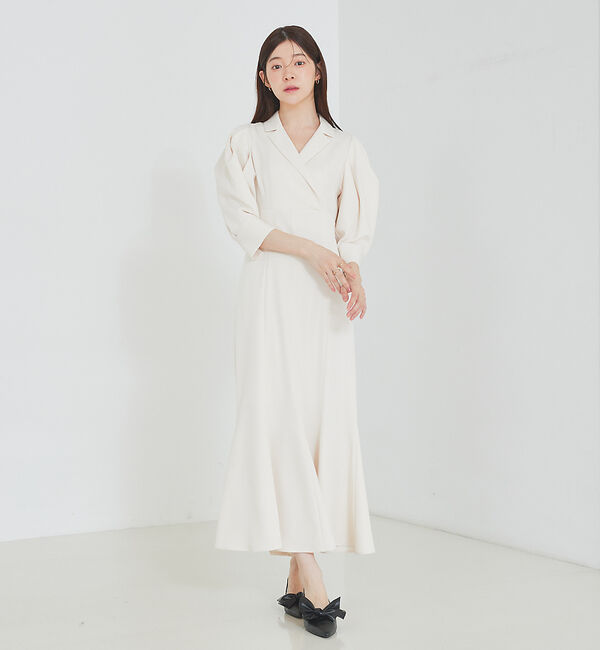 SELFIST「テーラードカラーマーメイドワンピース」|ワンピース|アイボリー