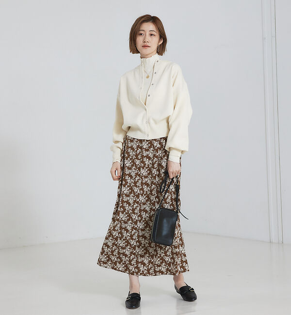 abahouse mavie「ベロア&プリントマーメイドスカート」|スカート|