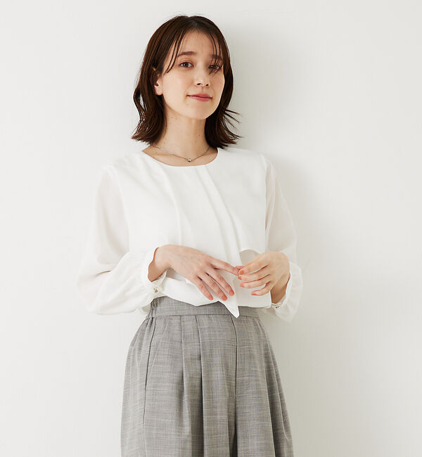 abahouse mavie「ジョーゼットワイドフリルブラウス」|シャツ・ブラウス|