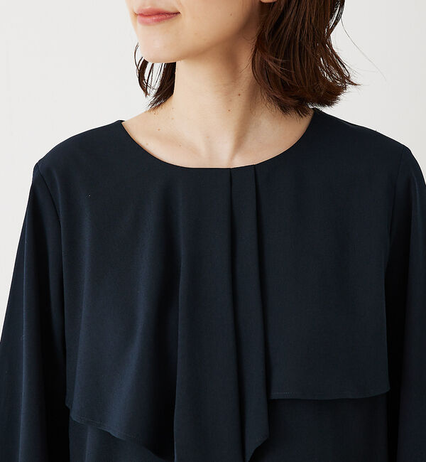 abahouse mavie「ジョーゼットワイドフリルブラウス」|シャツ・ブラウス|