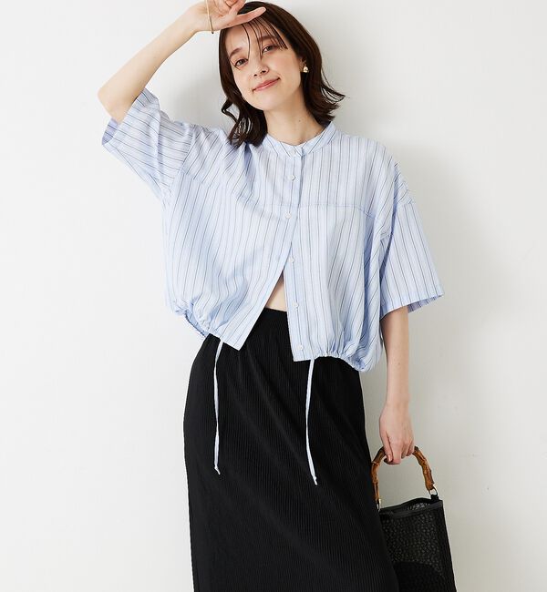 abahouse mavie「ドロストショートシャツ」|シャツ・ブラウス|