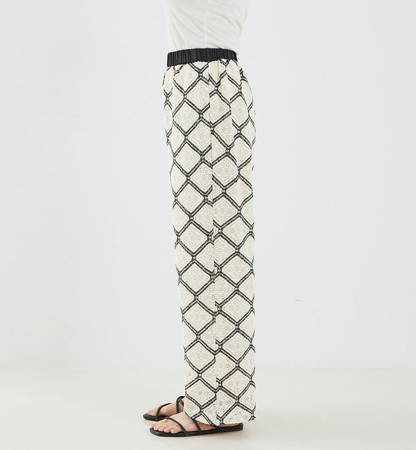 abahouse mavie「レースイージーストレートパンツ」|その他|