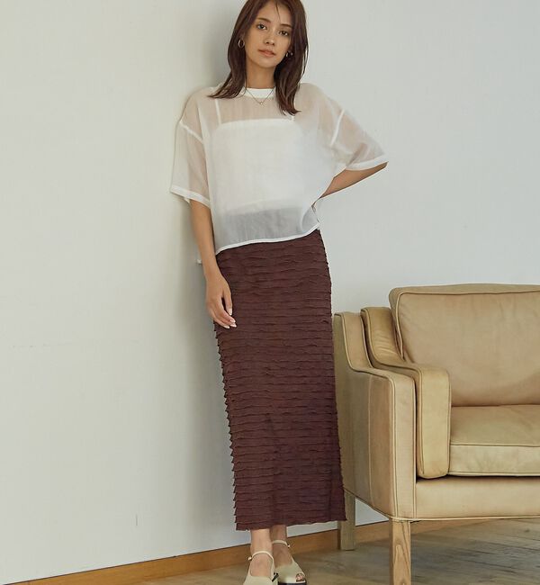 abahouse mavie「フリルティアードスカート」|スカート|