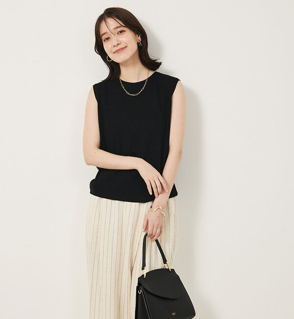 abahouse mavie「ウォッシャブルラメノースリプルオーバー」|ニット・セーター|