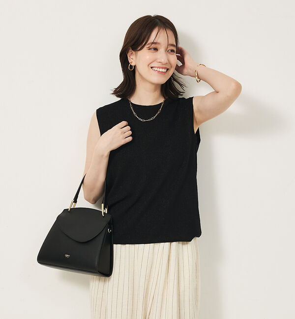 abahouse mavie「ウォッシャブルラメノースリプルオーバー」|ニット・セーター|