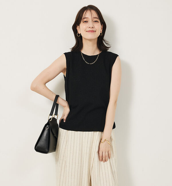 abahouse mavie「ウォッシャブルラメノースリプルオーバー」|ニット・セーター|