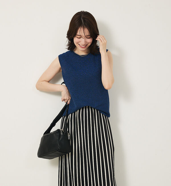 abahouse mavie「ウォッシャブルラメノースリプルオーバー」|ニット・セーター|