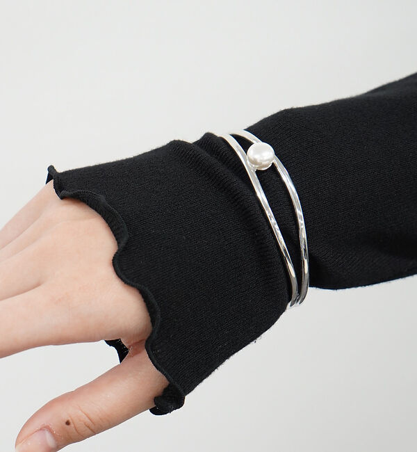 abahouse mavie「【NOVA】サージカルステンレス淡水パールバングル」|ブレスレット・バングル|