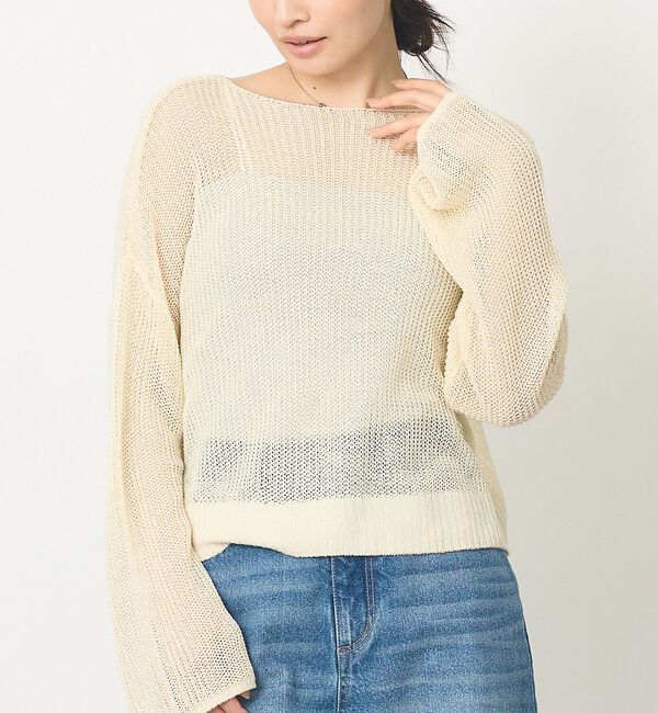 abahouse mavie「【主役級】シアーニットプルオーバー」|ニット・セーター|アイボリー