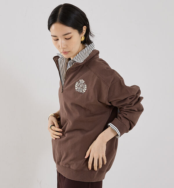 The Store by C' 「【Sporty&Rich】NY Crest Embroidered Quarte」|スウェット・ジャージ|