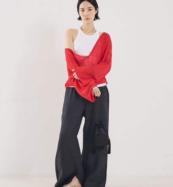 The Store by C' 「【COCUCA】リネンVネックニット」|ニット・セーター|