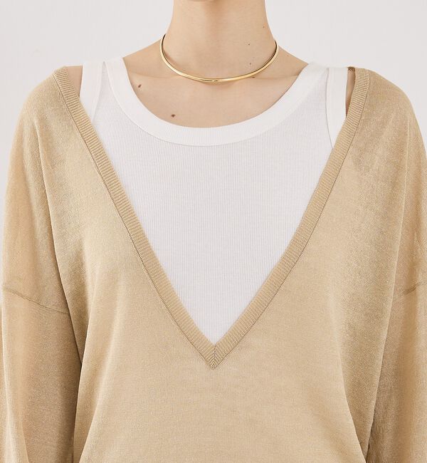 The Store by C' 「【COCUCA】リネンVネックニット」|ニット・セーター|