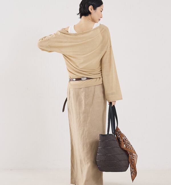 The Store by C' 「【COCUCA】リネンVネックニット」|ニット・セーター|