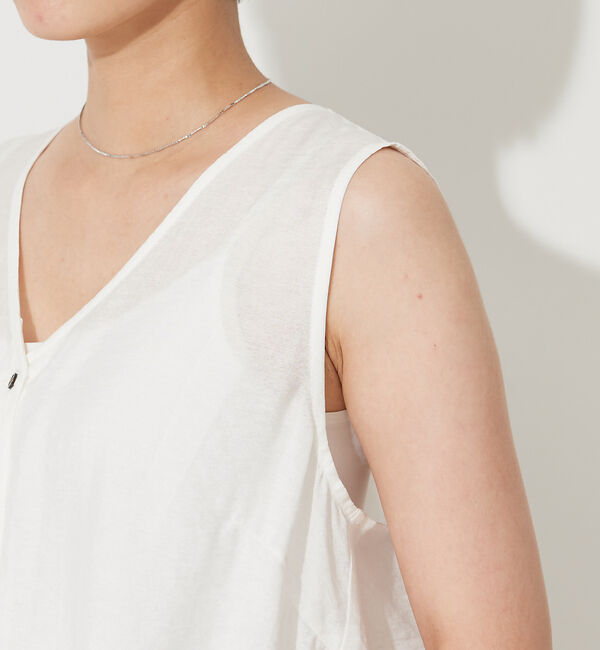 NOMINE「【襟取り外し可能】リネンライク3WAYボリュームカラーブラウス」|シャツ・ブラウス|