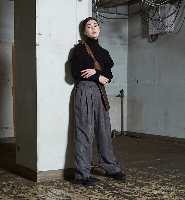 NOMINE「【セットアップ着用可】シャーク タックワイドパンツ」|スラックス|