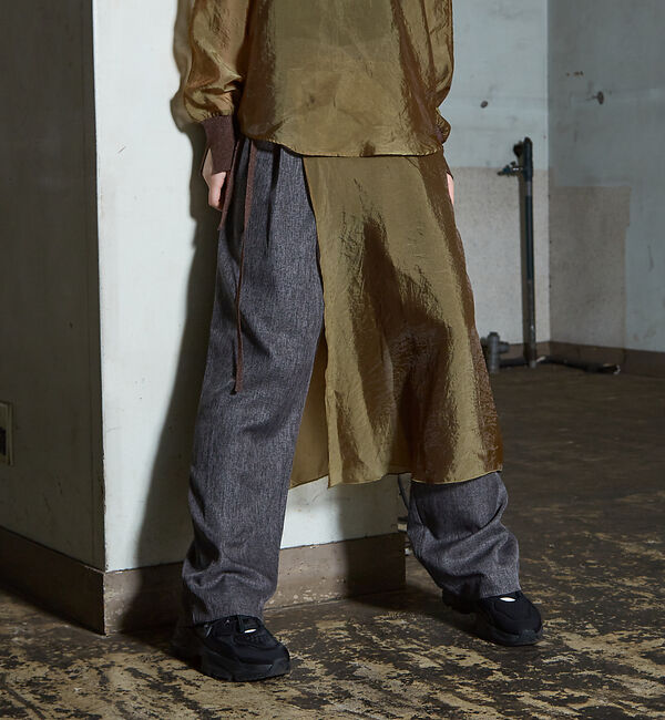 NOMINE「【セットアップ着用可】シャーク タックワイドパンツ」|スラックス|