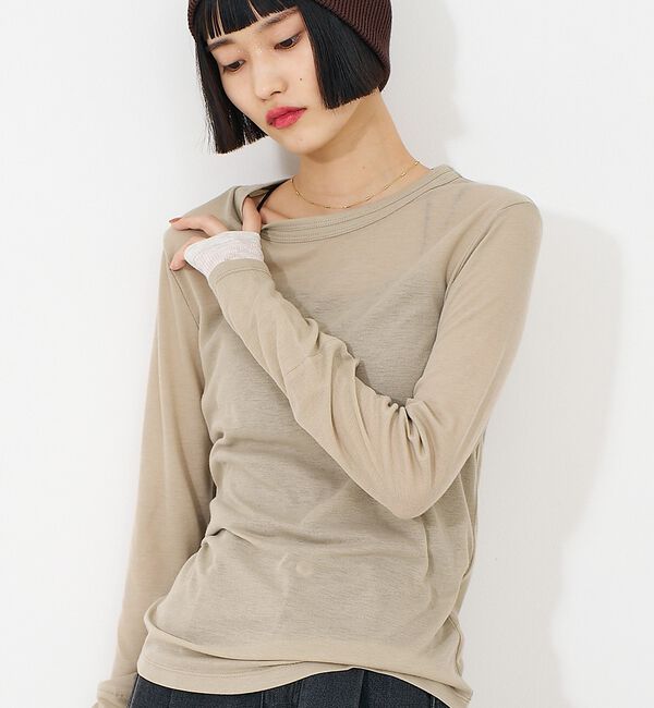 NOMINE「ダブルスリーブ シアー ロンT」|Tシャツ・カットソー|