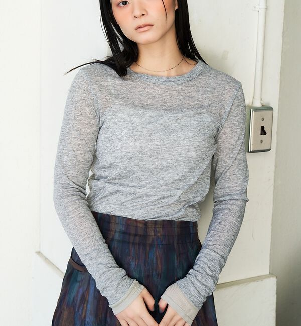 NOMINE「ダブルスリーブ シアー ロンT」|Tシャツ・カットソー|