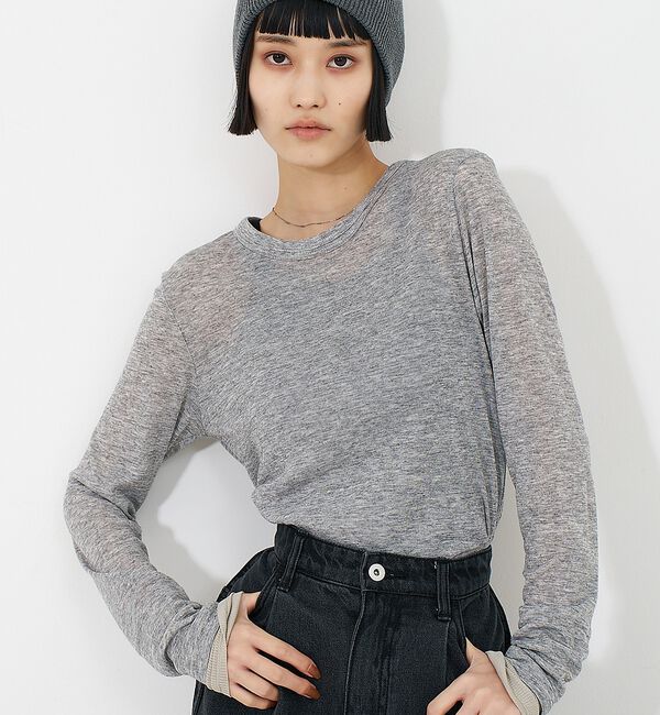 NOMINE「ダブルスリーブ シアー ロンT」|Tシャツ・カットソー|