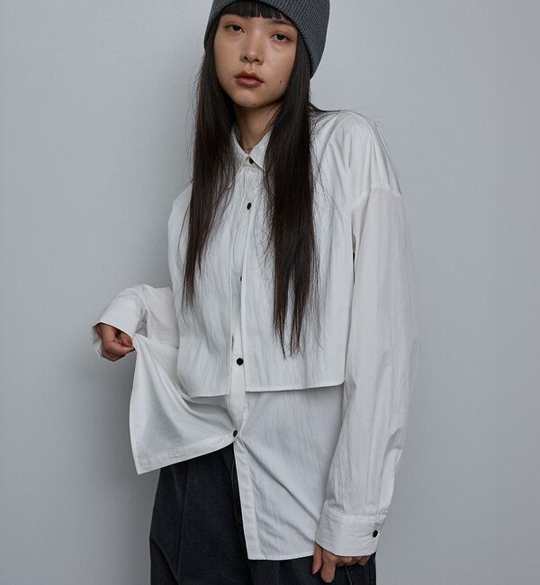 NOMINE「【ユニセックス】ロングヨーク オーバーサイズ シャツ」|シャツ・ブラウス|