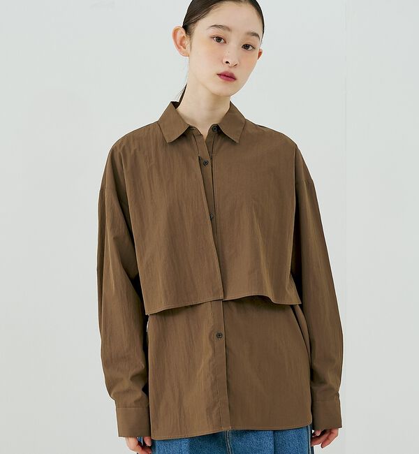 NOMINE「【ユニセックス】ロングヨーク オーバーサイズ シャツ」|シャツ・ブラウス|