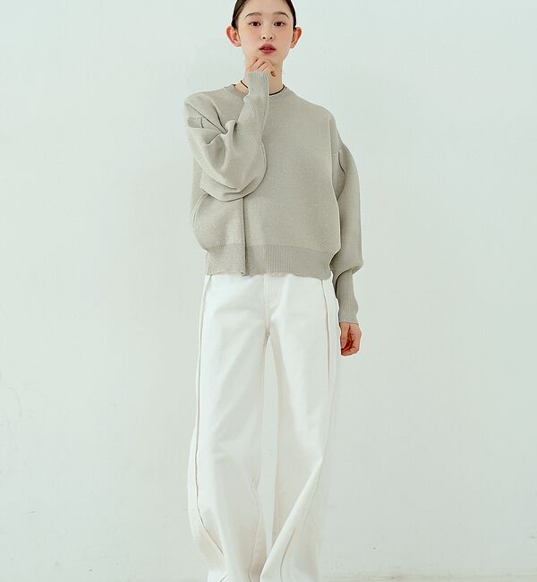 NOMINE「プレーティングニット プルオーバー（ラメ混・無地）」|ニット・セーター|