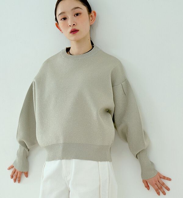 NOMINE「プレーティングニット プルオーバー（ラメ混・無地）」|ニット・セーター|