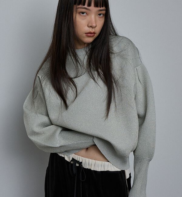 NOMINE「プレーティングニット プルオーバー（ラメ混・無地）」|ニット・セーター|