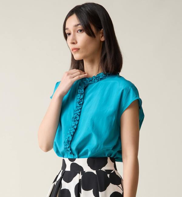 TIARA「ハイネックフリルブラウス」|シャツ・ブラウス|
