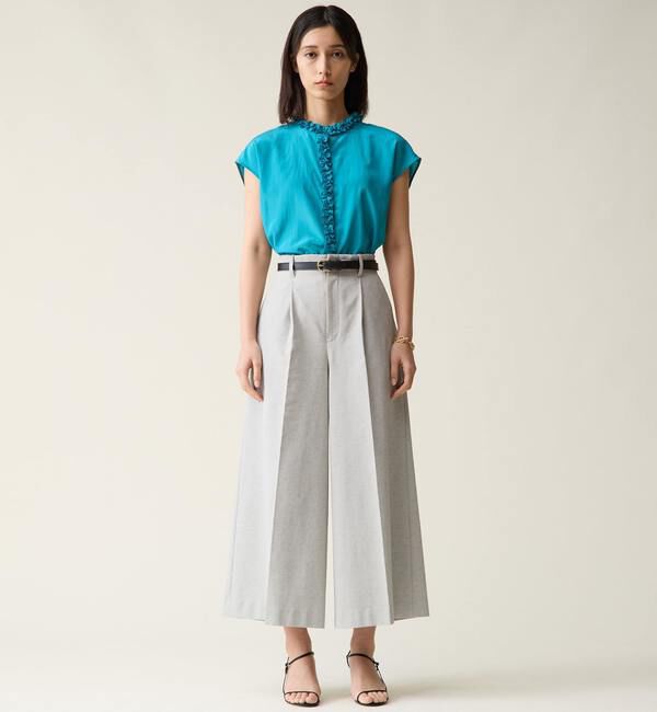 TIARA「ハイネックフリルブラウス」|シャツ・ブラウス|