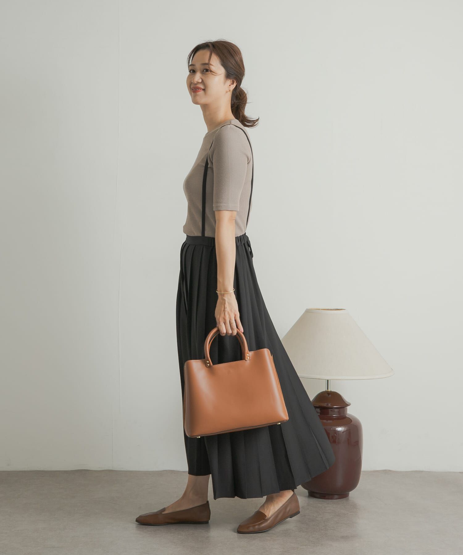 URBAN RESEARCH DOORS「配色リブ5分袖プルオーバー」|Tシャツ・カットソー|