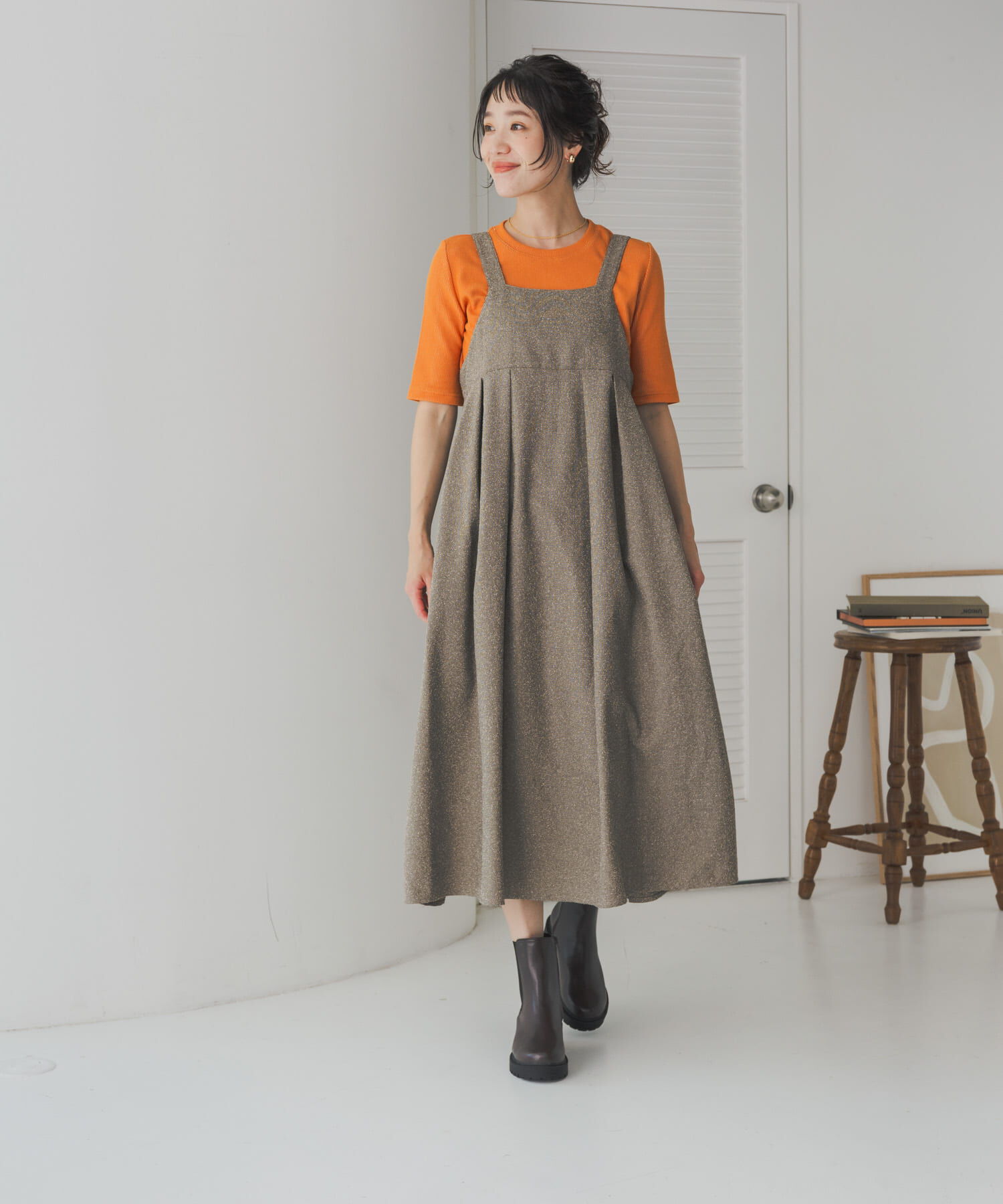 URBAN RESEARCH DOORS「配色リブ5分袖プルオーバー」|Tシャツ・カットソー|