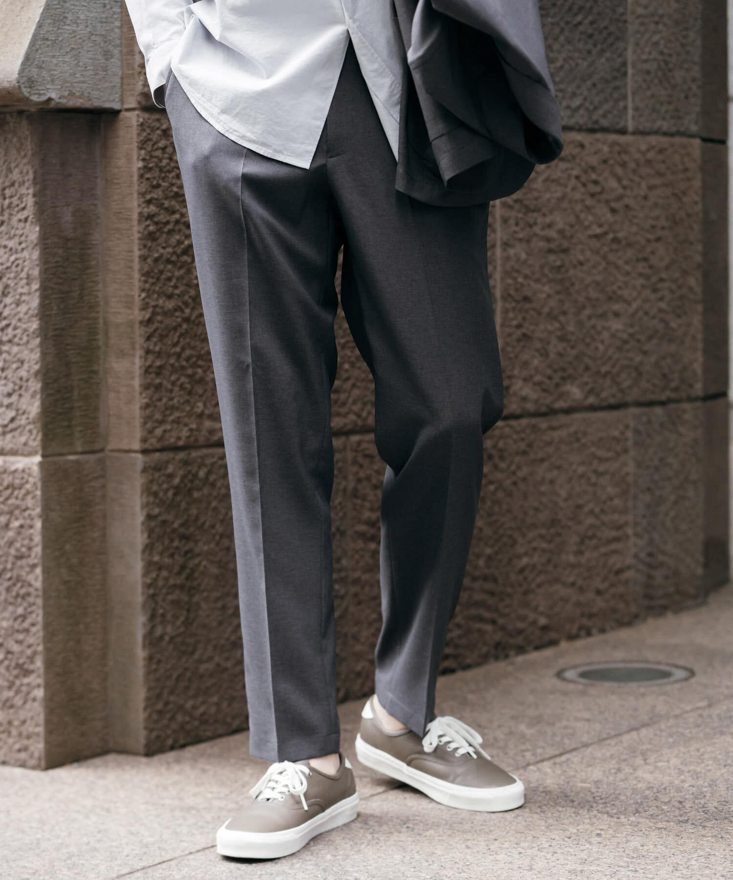 URBAN RESEARCH DOORS「LIFE STYLE TAILOR　リネンライクコンフォータブルパンツ」|スラックス|