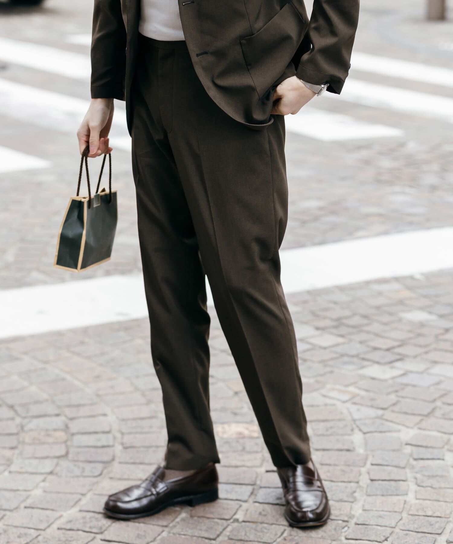 URBAN RESEARCH DOORS「LIFE STYLE TAILOR　リネンライクコンフォータブルパンツ」|スラックス|