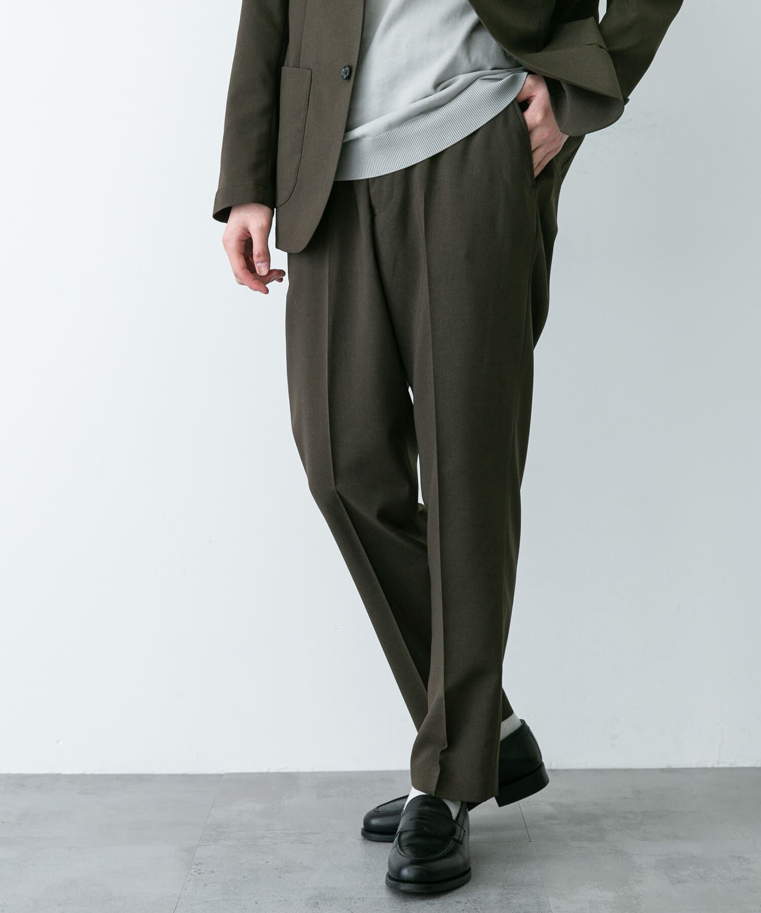 URBAN RESEARCH DOORS「LIFE STYLE TAILOR　リネンライクコンフォータブルパンツ」|スラックス|