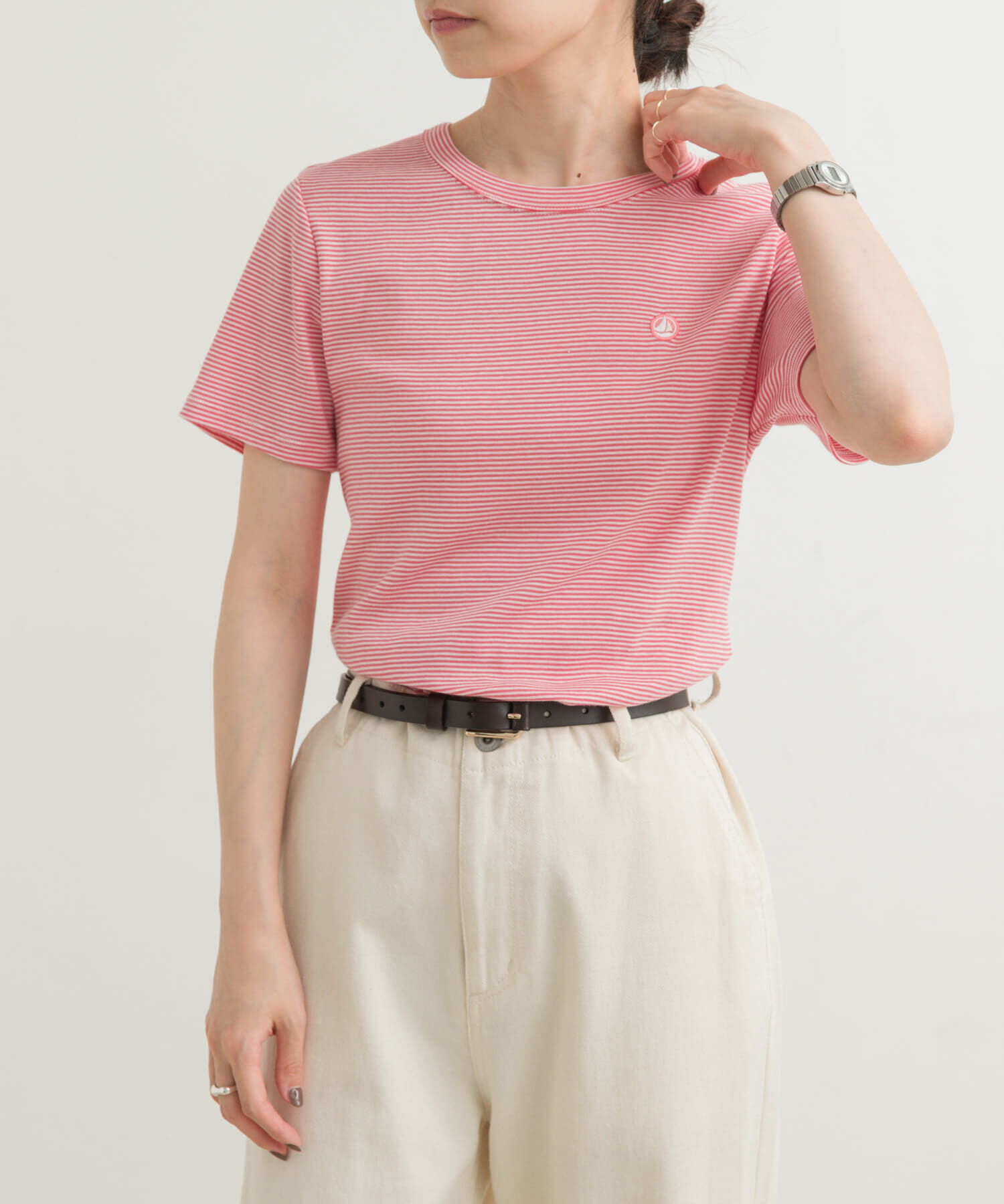 URBAN RESEARCH DOORS「『別注』PETIT BATEAU&times;DOORS　embroideryt-shirts」|Tシャツ・カットソー|