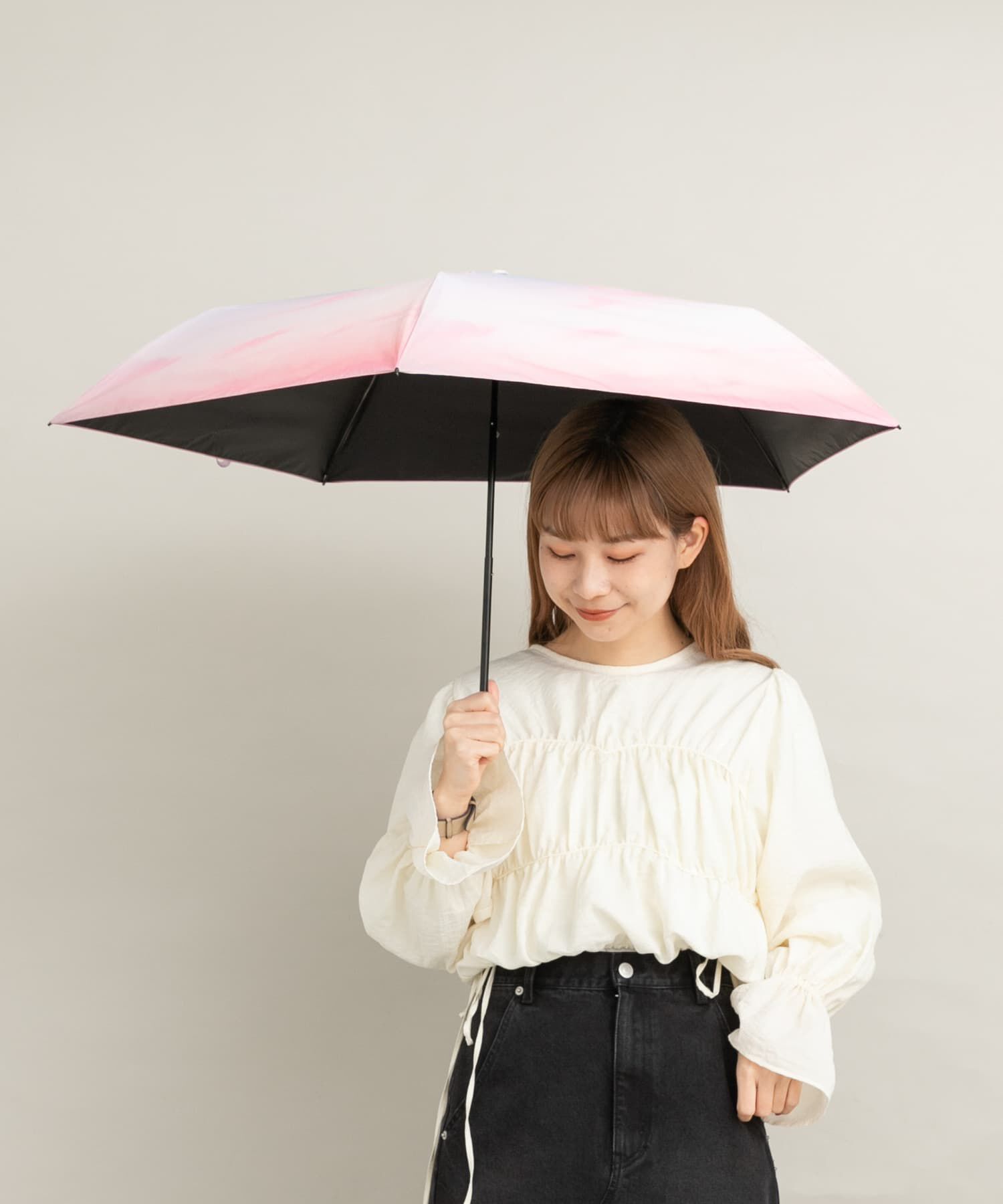 SMELLY「【晴雨兼用】Wpc.　遮光軽量サンセットMINI」|傘|