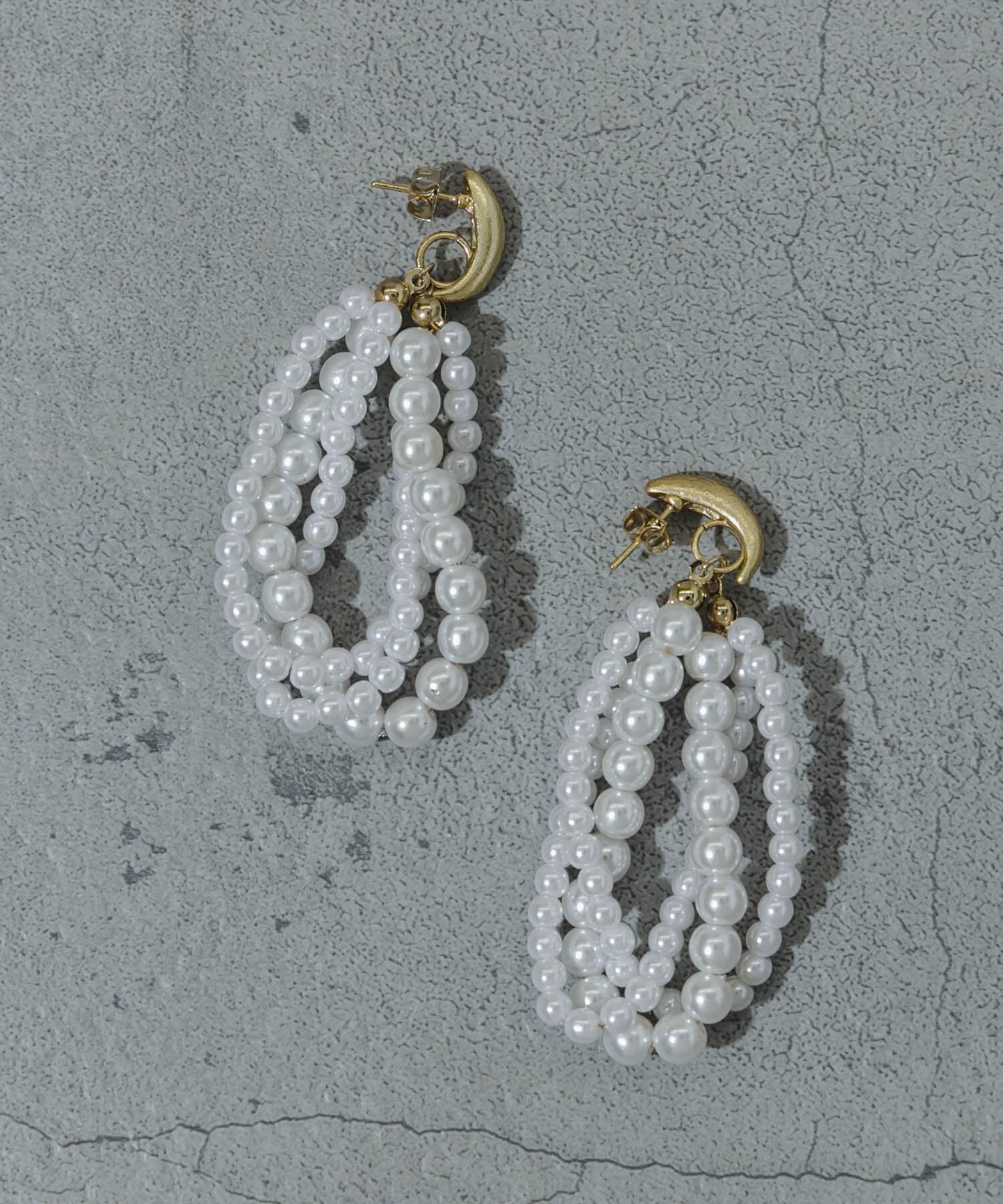 SMELLY「ツブツブパールフープピアス」|ピアス|