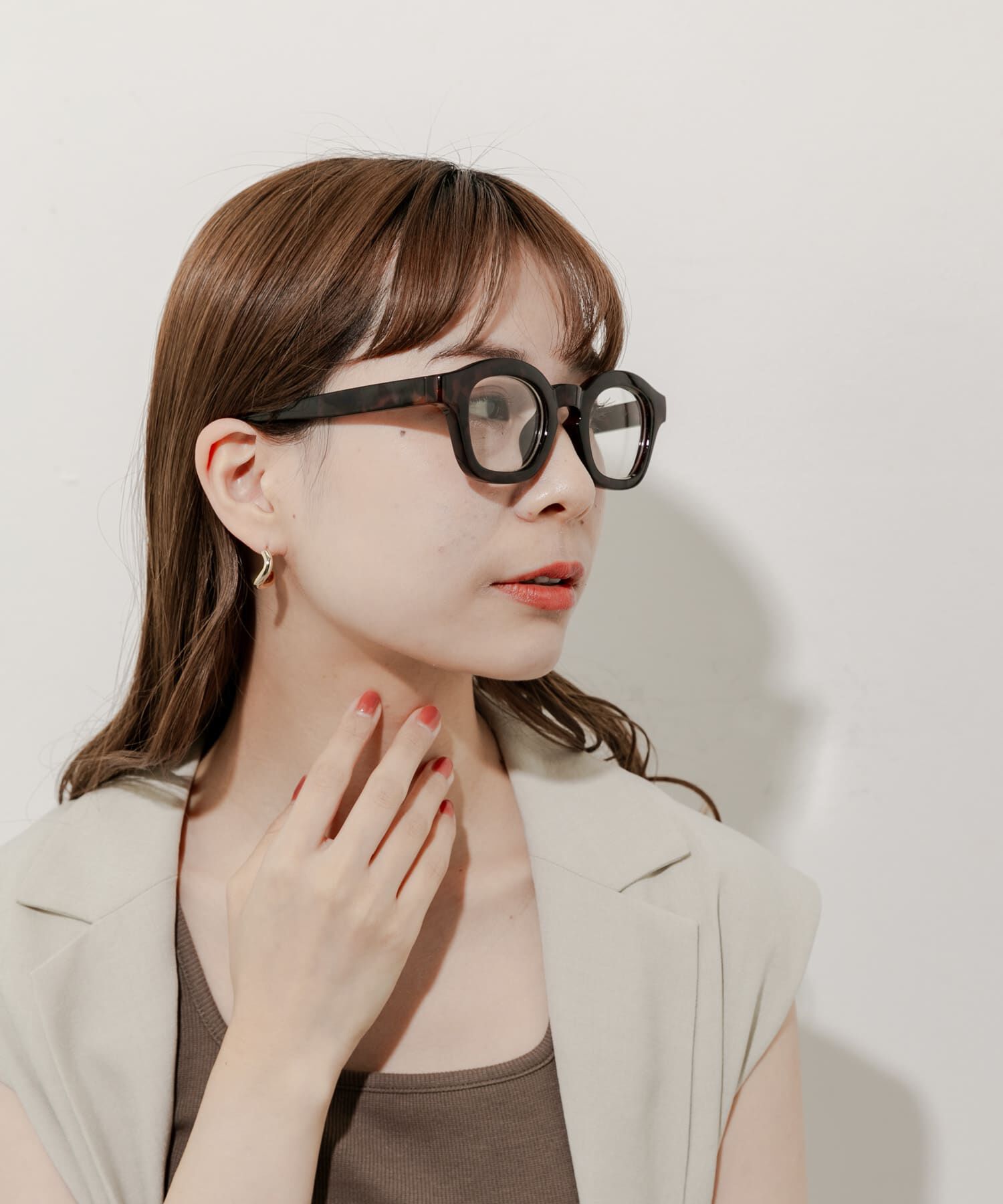 SMELLY「ワイドフレームダテメガネ」|メガネ|