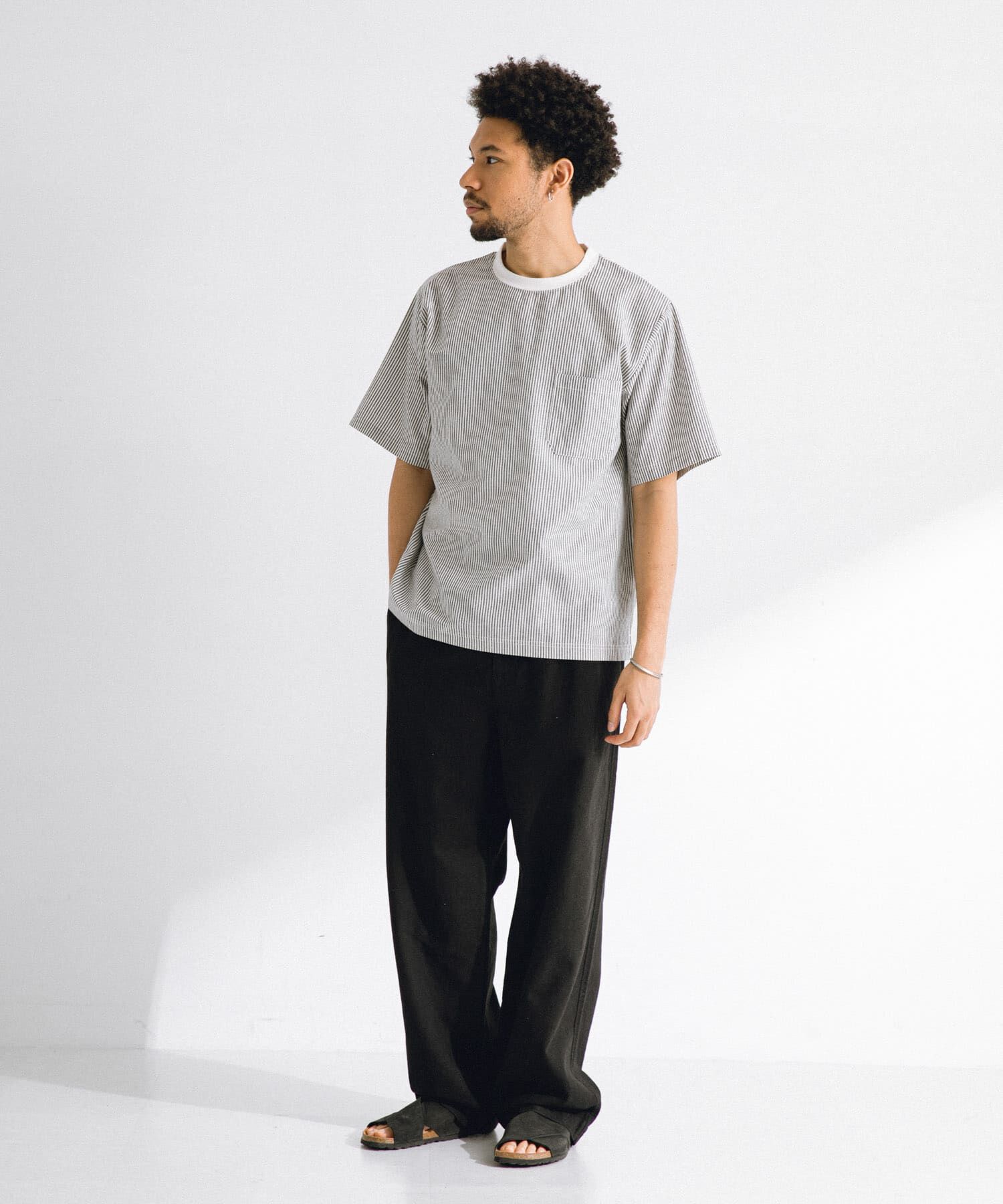 Sonny Label 「『接触冷感/イージーケア』リネン混ショートスリーブTシャツ」|Tシャツ・カットソー|