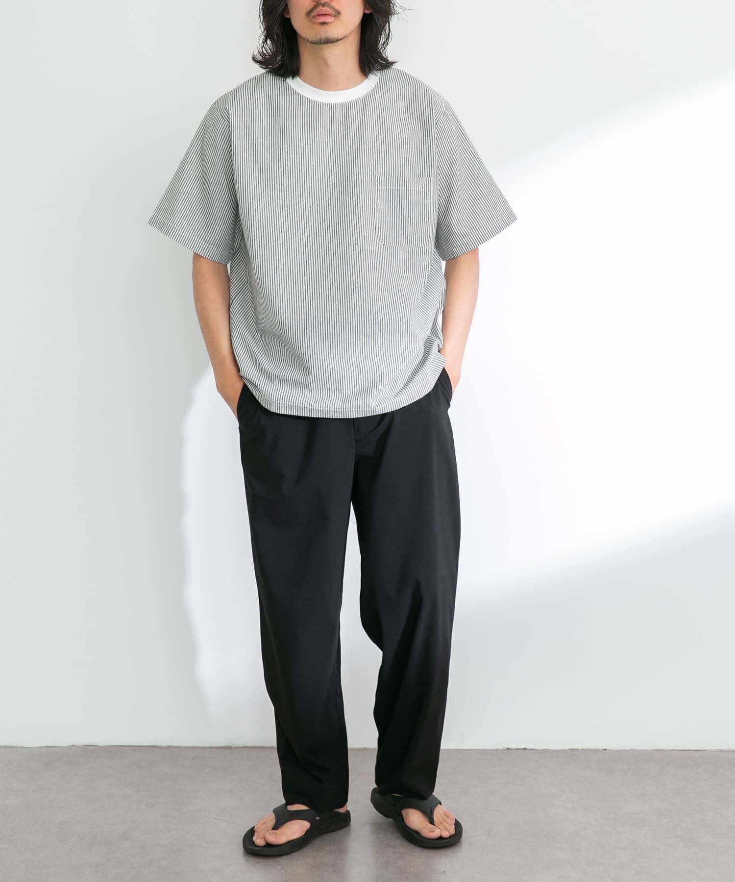 Sonny Label 「『接触冷感/イージーケア』リネン混ショートスリーブTシャツ」|Tシャツ・カットソー|