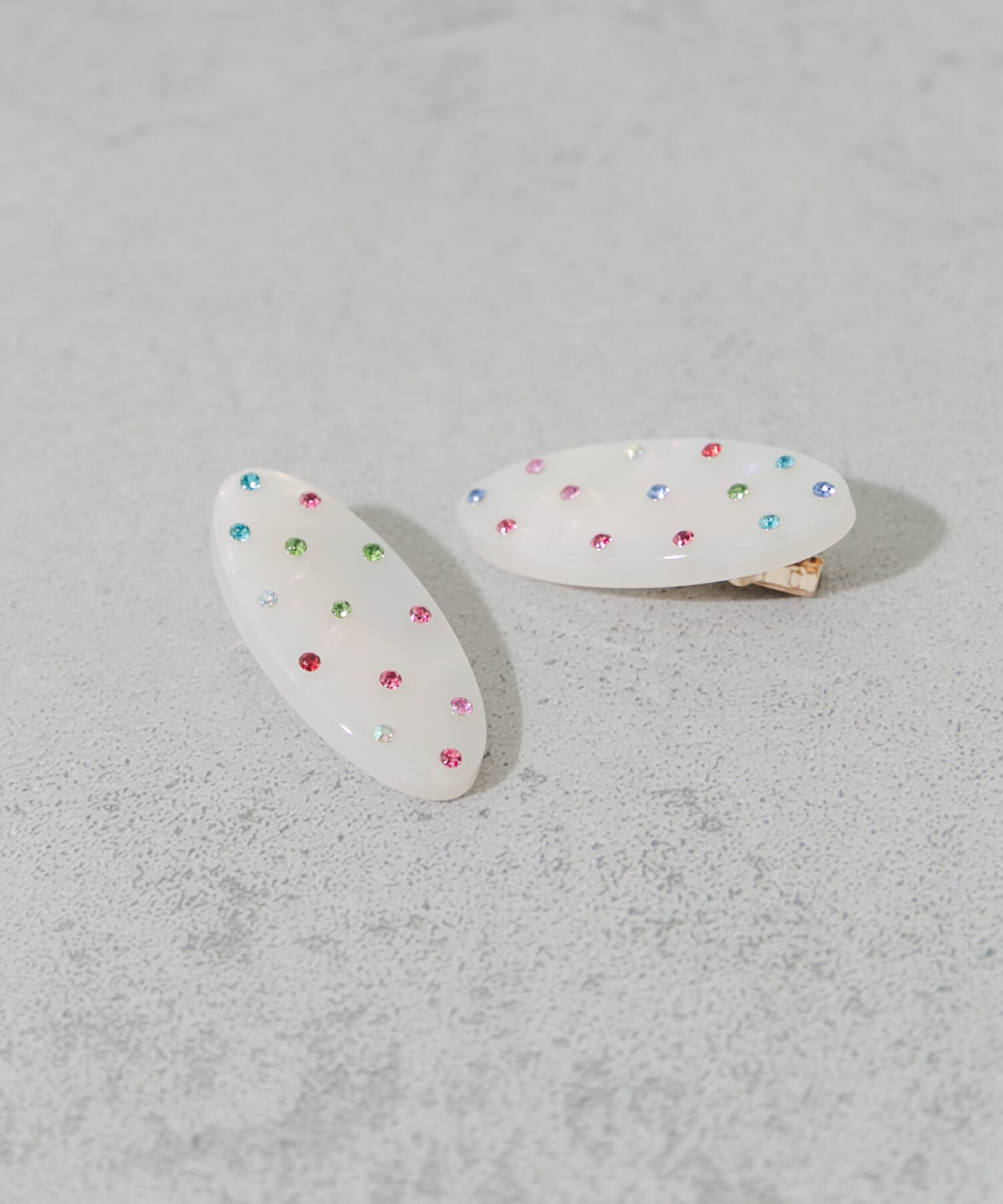 SMELLY「カラフルビジュー2セットピン」|その他|アイボリー