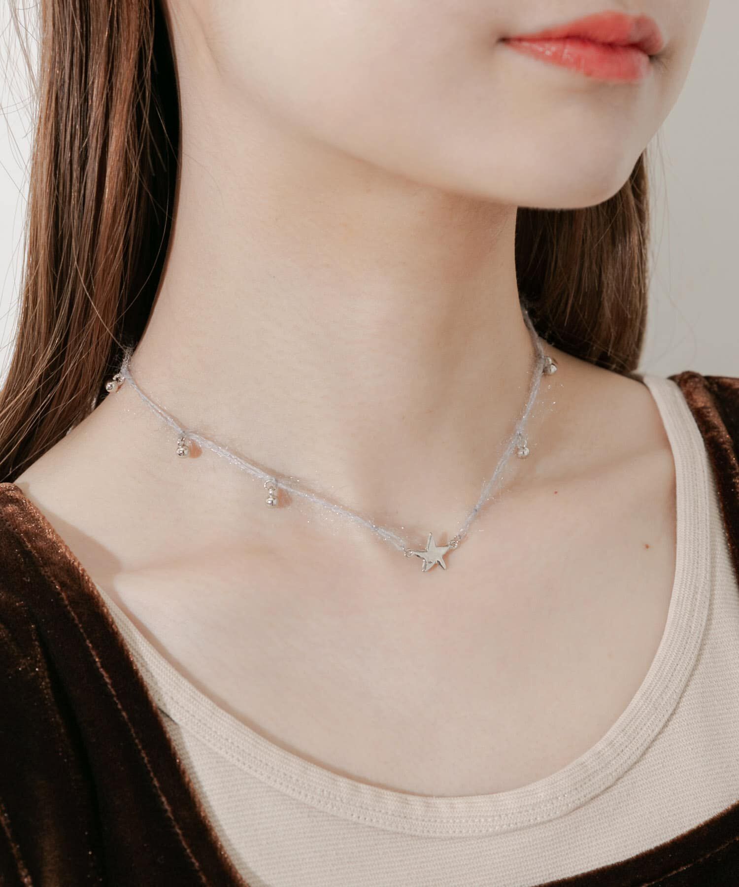 SMELLY「ウールヤーンチャームコードチョーカーネックレス」|ネックレス|