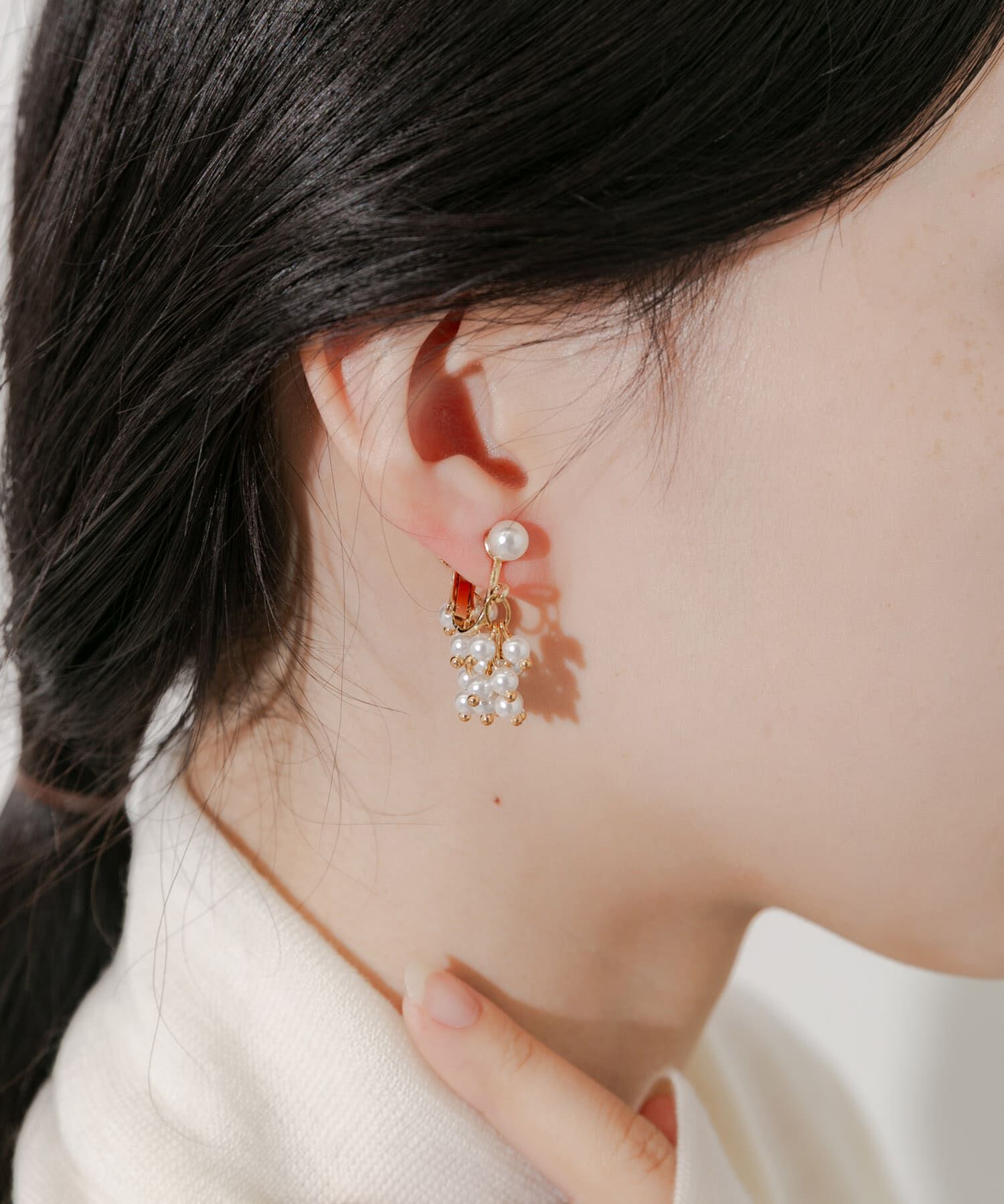 SMELLY「ミニパールボリュームイヤリング」|イヤリング|