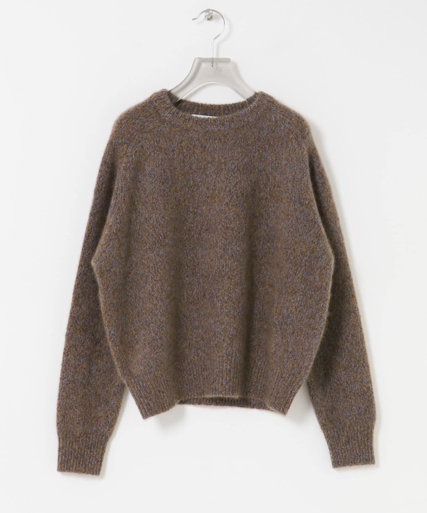 URBAN RESEARCH「new basic　CASHMERE SILK MOULINE CREW-NECK KNIT」|ニット・セーター|ブラウン系その他