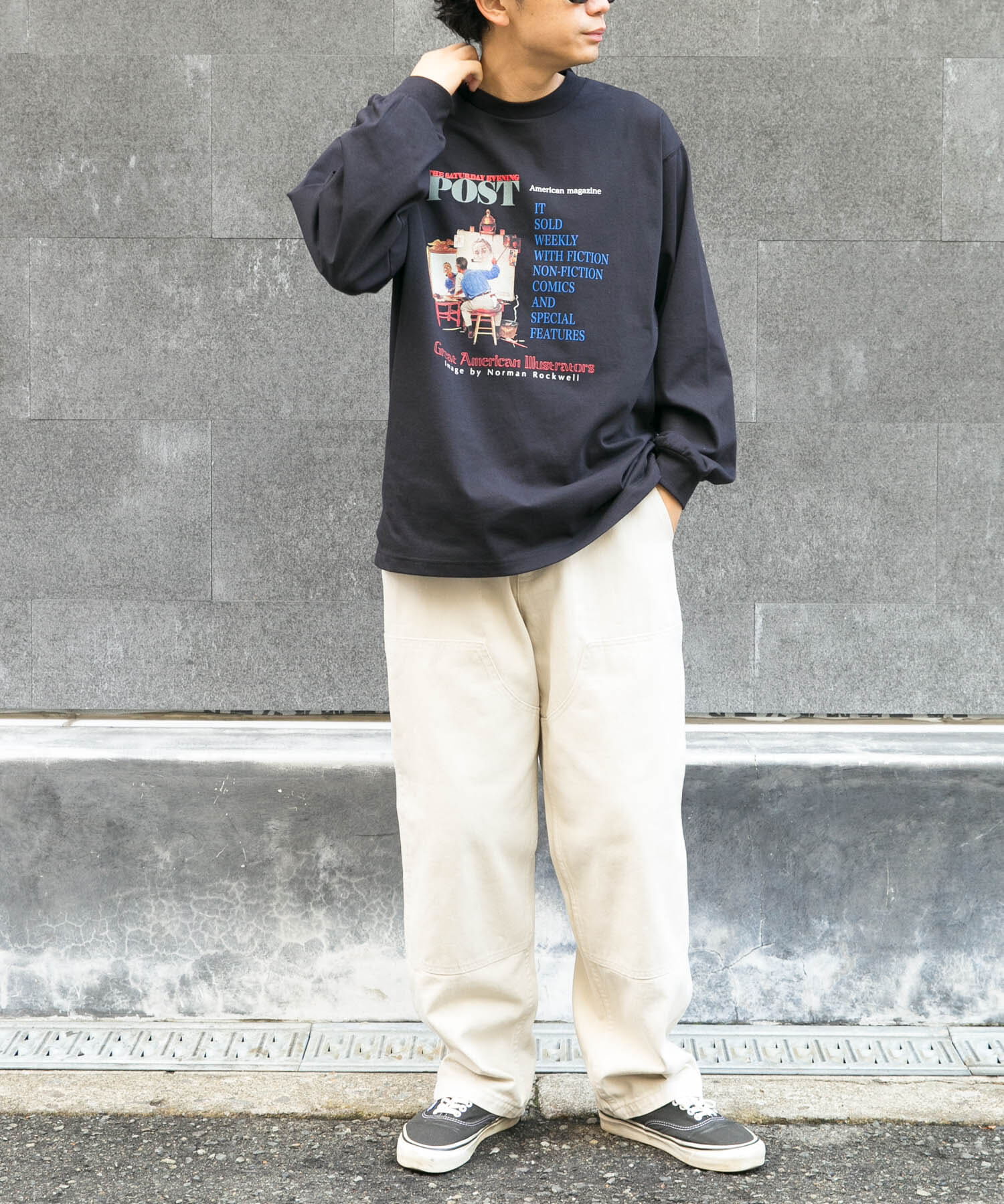 URBAN RESEARCH DOORS「FORK&SPOON　グラフィックプリントロングスリーブTシャツ」|Tシャツ・カットソー|