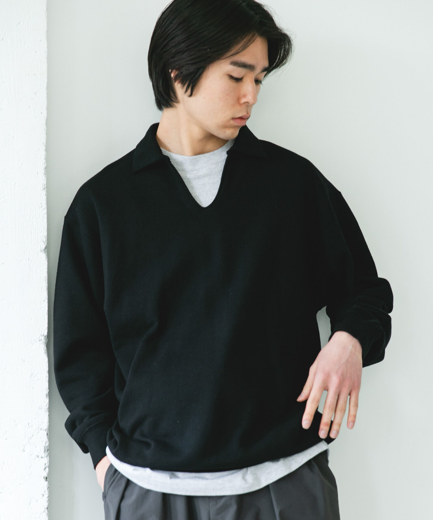 URBAN RESEARCH DOORS「TOMPKINS裏毛 スキッパースウェット」|スウェット・ジャージ|