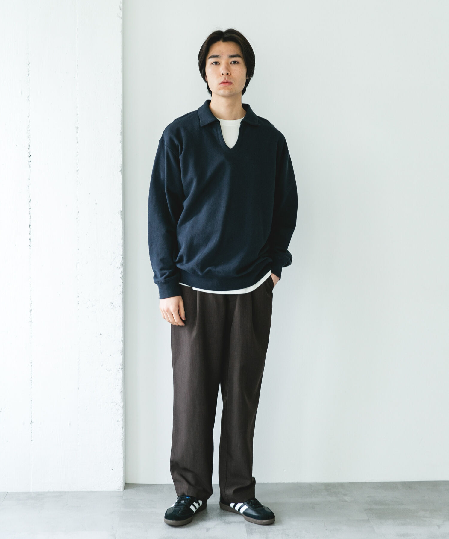 URBAN RESEARCH DOORS「TOMPKINS裏毛 スキッパースウェット」|スウェット・ジャージ|