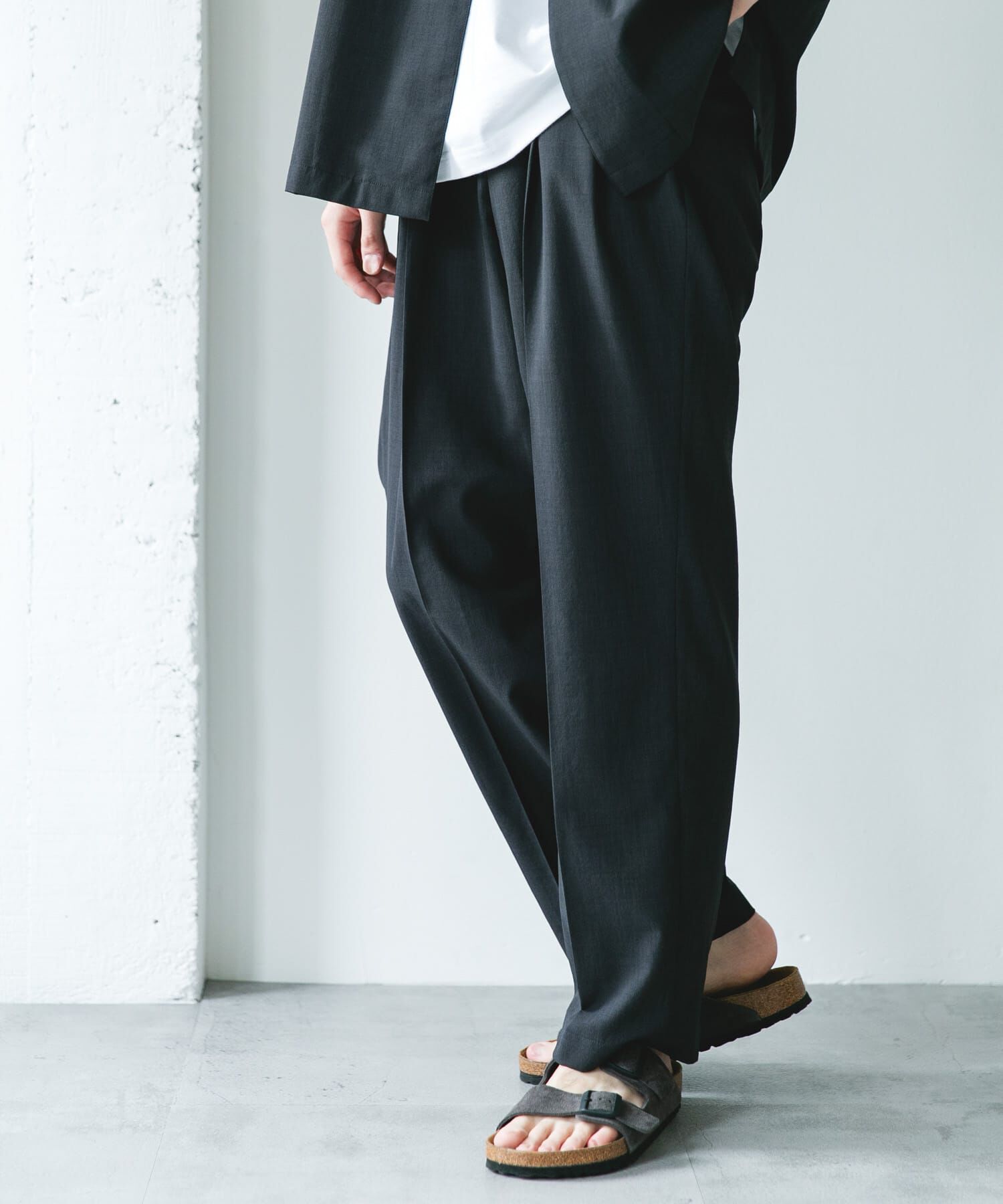 URBAN RESEARCH DOORS「『イージーケア/速乾/UVカット』クイックドライ 2タック ワイドトラウザー」|その他|