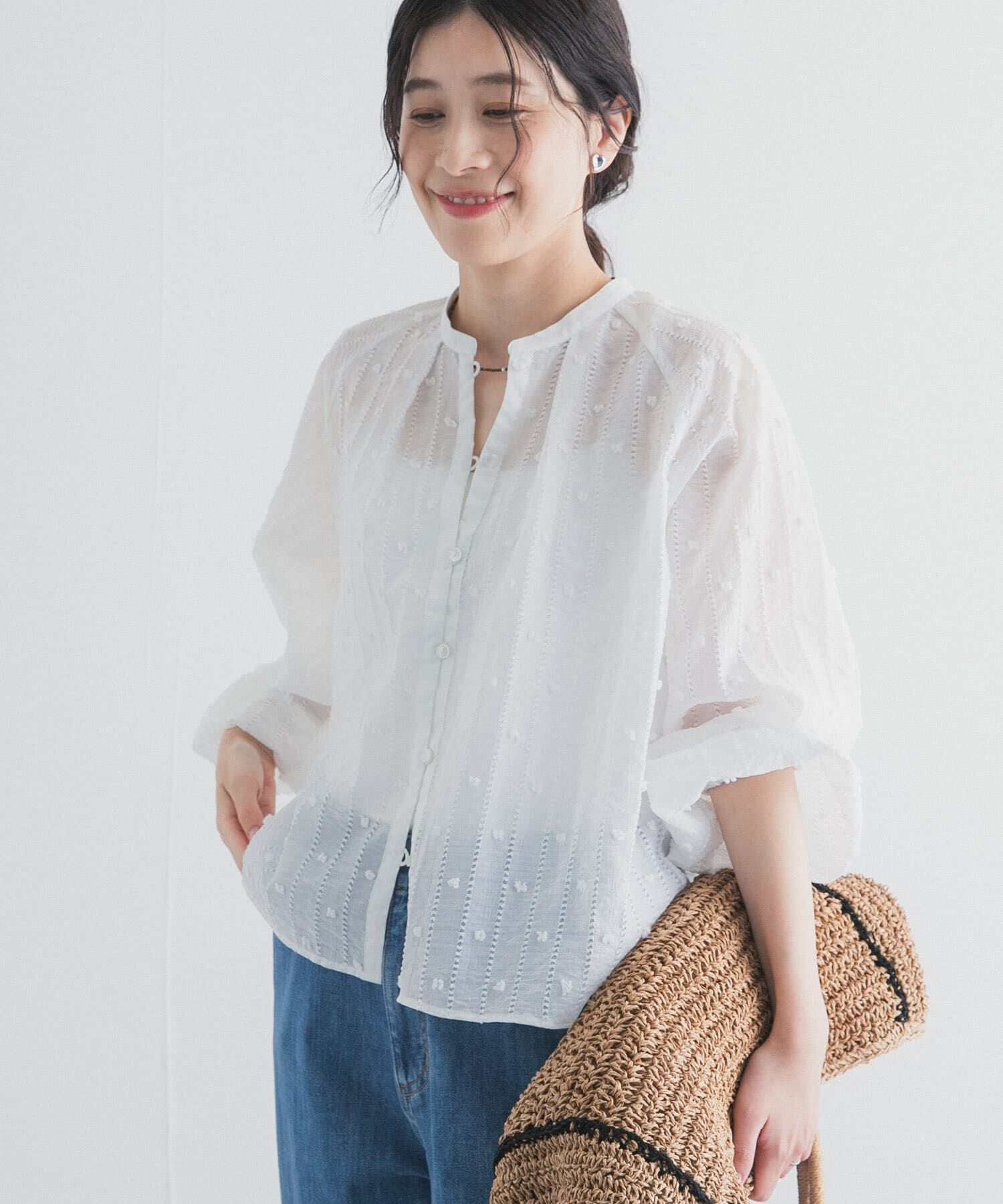 URBAN RESEARCH DOORS「カットドビーブラウス」|シャツ・ブラウス|